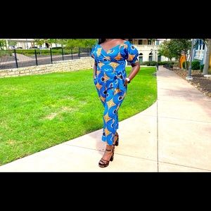 Blue jumpsuit